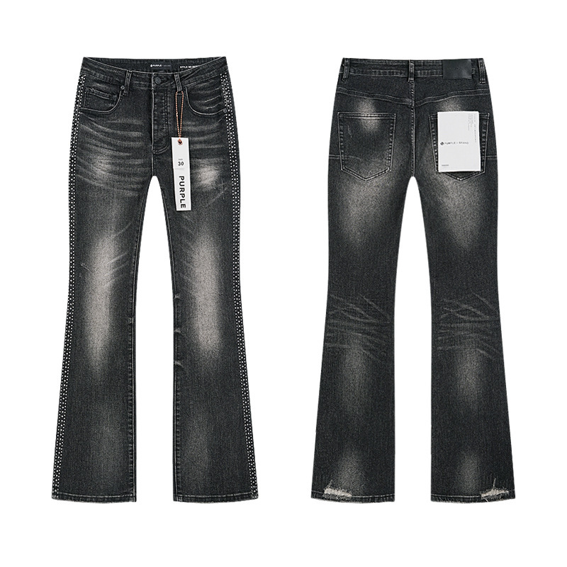 PURPLE BRAND JEANS美潮高街男士休闲破洞设计款修身显瘦牛仔长裤|undefined