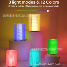 独特波浪设计小夜灯 触摸台灯 可充电手提小夜灯 房间氛围灯装饰