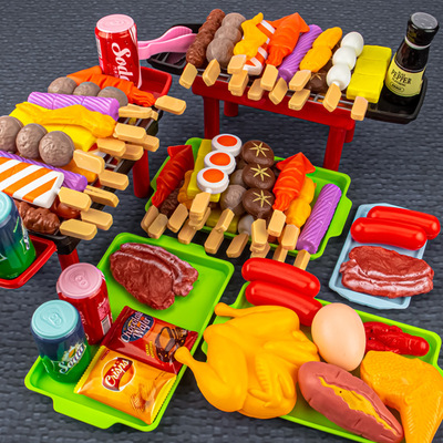 new pattern children kitchen interest barbecue Package BBQ Play house Oven barbecue Skewers simulation girl Toys