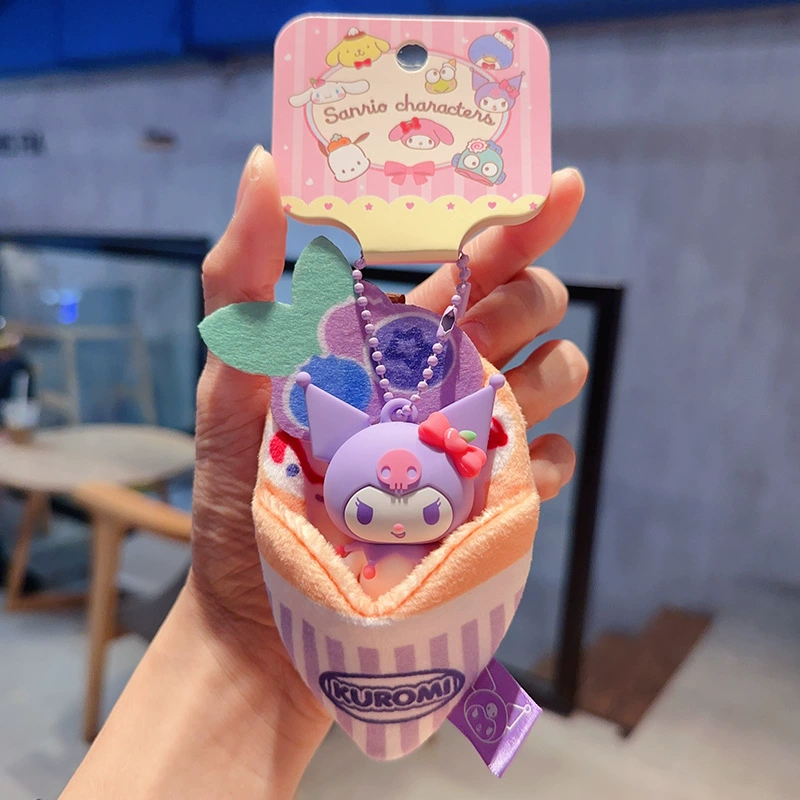 Плюшевый брелок Sanrio Hello Kitty, оригинал, мягкая подвеска 11×7.5 см, коллекционный талисман