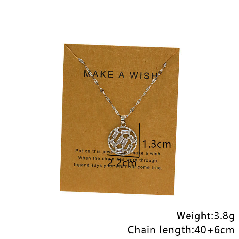 9g Weight Sweet Simple Style Heart Shape Flower Copper Plating Inlay Zircon Pendant Necklace