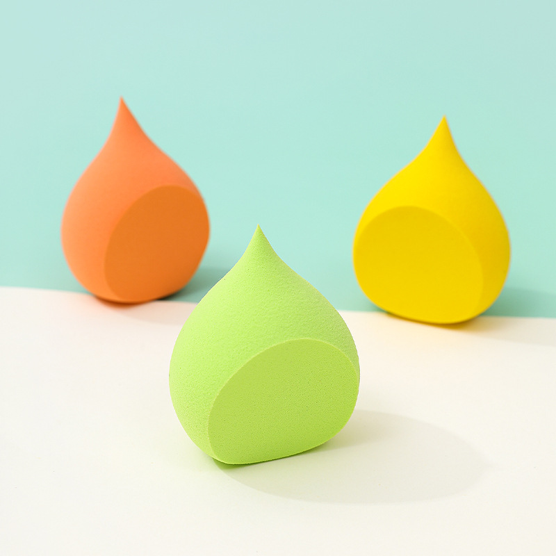 Personalización de gota transfronteriza huevo de maquillaje polvo suave no látex cortar un cuchillo de forma especial esponja huevo herramienta de maquillaje