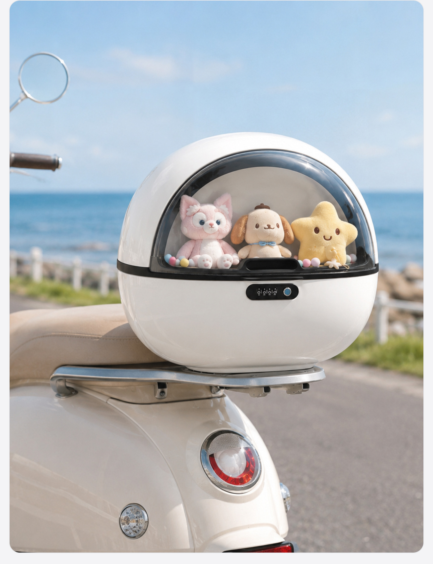 Universal storage box for electric vehicle trunk, waterproof, large capacity, suitable for Ninebot and Niu motorcycles, electric scooters, and as a tool box