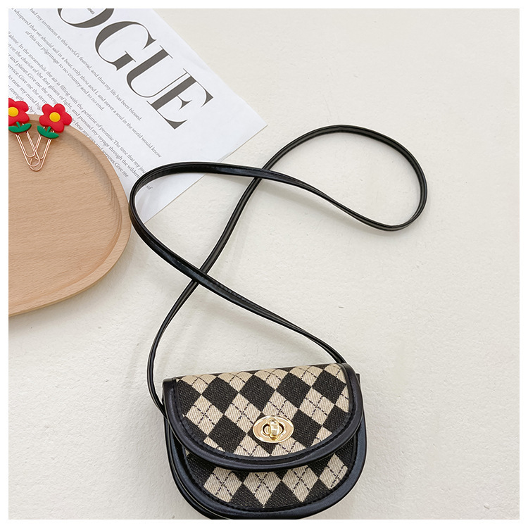 Nuevo bolso para niños estilo coreano houndstooth mini hombro mensajero bolsa padre-hijo monedero estilo occidental lápiz labial bolso de mujer