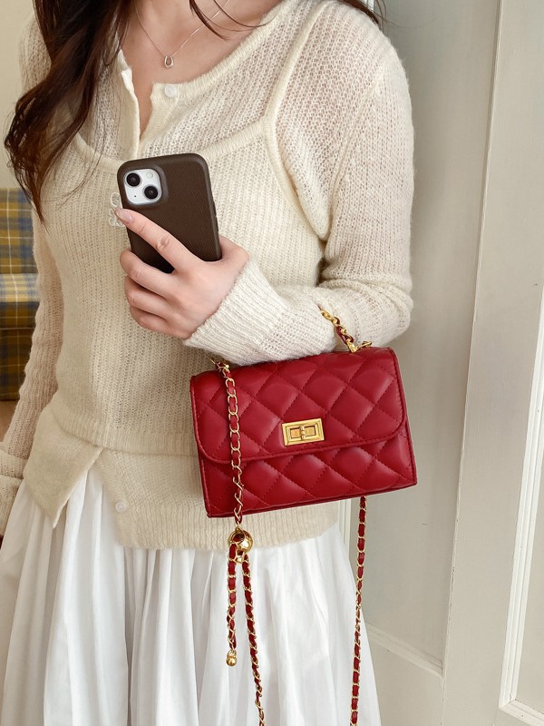 Bolso cuadrado de cadena de diamante de alta calidad para mujeres 2026 nuevo estilo de moda coreana bolso de hombro multigüedad bolso de mochila casual