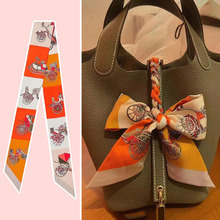 夏季装饰菜篮子绑手提包蝴蝶结包包丝巾绑包丝带仿真丝小长条飘带