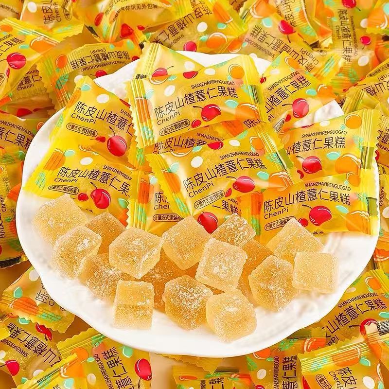 陈皮山楂薏仁软糖薏湿果糕健康开胃消食肚子休闲零食推荐解馋好吃|undefined