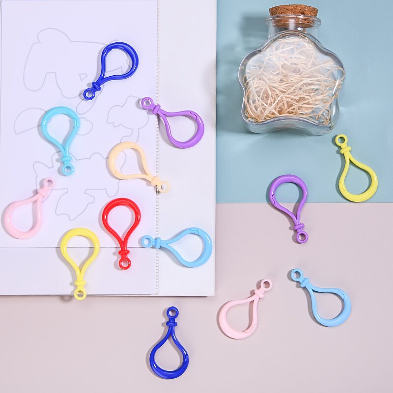 DIY Jewelry Keychain Handmade Accessories 5cm Thick High-Quality Plastic Lobster Clasp Plush Pendant Hanging Buckle