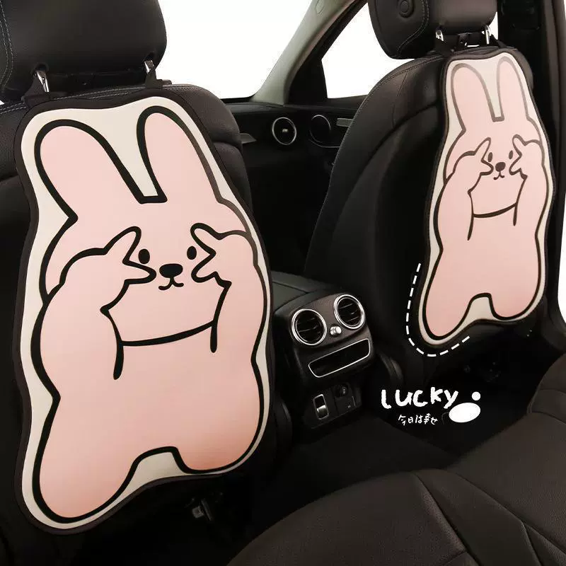 Автомобильная противоударная накладка, задняя универсальная милая мультяшная девушка, принадлежности для украшения интерьера автомобиля, противоударная накладка на заднее сиденье автомобиля