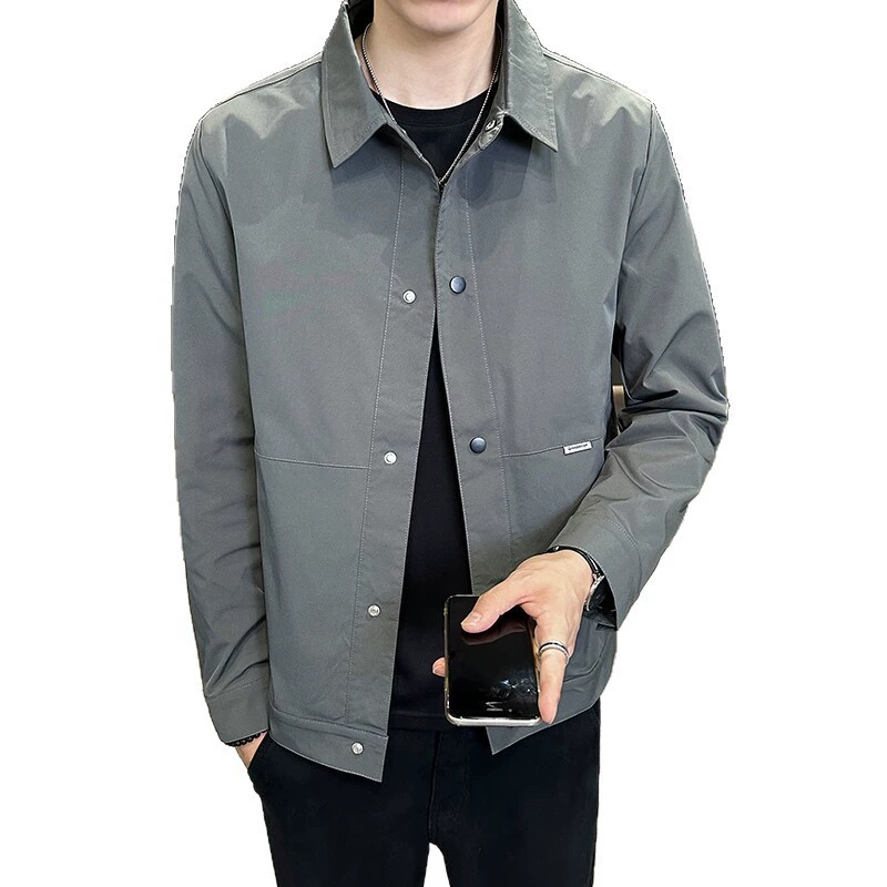 Новые весенне-осенние мужские куртки для папы, молодежная мода, повседневные, простые куртки для среднего и пожилого возраста, мужские однотонные топы.