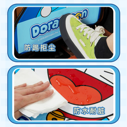 Car Anti-Kick Mat Original Doraemon Children's Seatback Dirt Protection Mat Cute Kartoon Rear Seat Anti-Kick Mat
