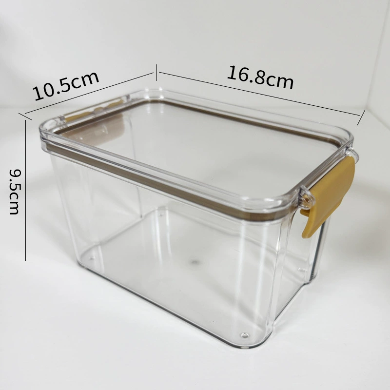 Tea Storage Box, Square Multi-Compartment Container, 680–700 ml, Airtight Stackable
