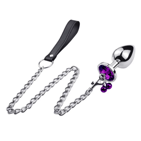 Round small trumpet + traction chain model (deep purple)