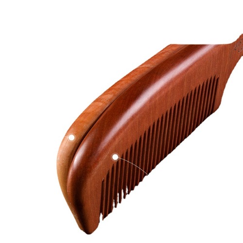 Natural Peach Wood Comb Household Wooden Small Anti-static Hair Loss Sandalwood Tanmu Cow Horn Anti-Static for Men and Women Long Hair Crazy Purchase