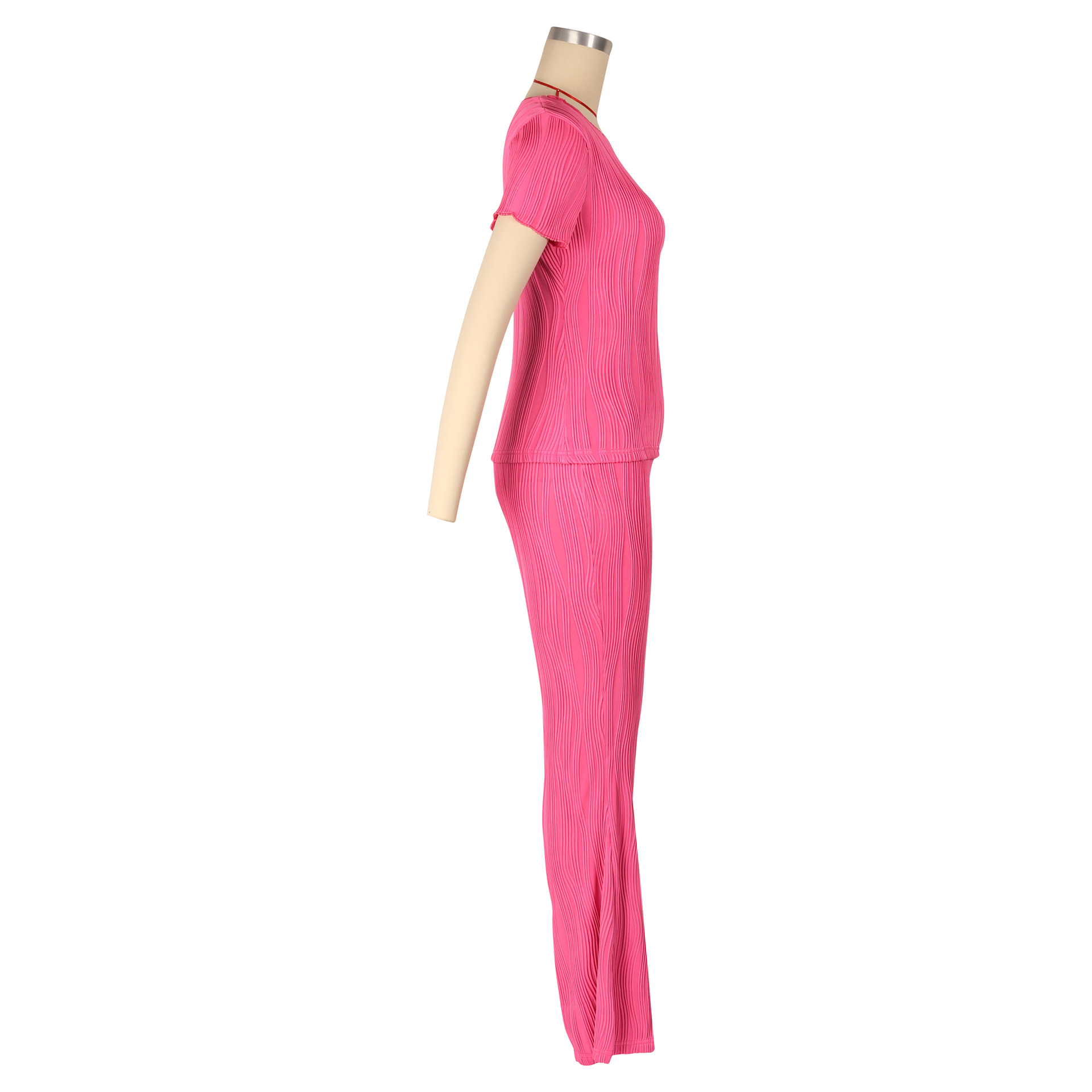 473g Weight Long Sleeve Sleeve Length Spandex, Polyester Fabric Type Pant Co-ord Set Sets Type 2 Pieces Set Quantity Holiday, Daily Occasion Round Neck Neckline Slim Fit Type Solid Color Pattern Summer, Spring Season Women's Gender Elegant, Streetwear Style Holiday Daily Women's Elegant Streetwear Solid Color Spandex Polyester Pant Co-ord Set Pants Sets 65