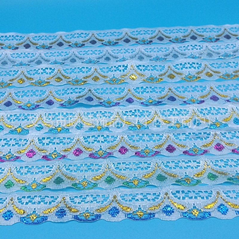 Inventario de 3 cm de estilo nacional de encaje sin bala ropa infantil encaje DIY muñeca accesorios de vestido de boda