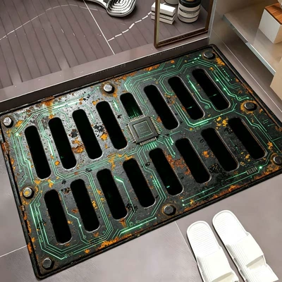 Avtomobil döşəmə paspasları – Absorbent, Non-Slip, Quick-Drying Foot Mat - metal-grille-5-4060cmnew-diatom-mud
