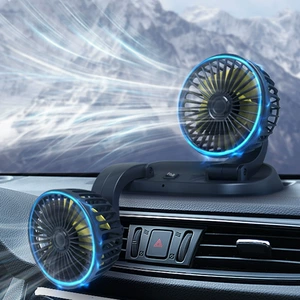 Car fan 24v large truck 12v refrigeration special mute small bread car usb car electric fan