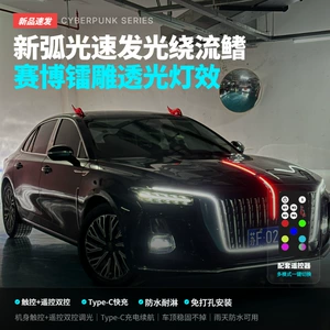 Car Modification Parts: New Arc Light Speed-Type Flow-Venting Fin, Dragon Horn Type, Luminous Car Universal Roof Decoration, Supplied by Manufacturer
