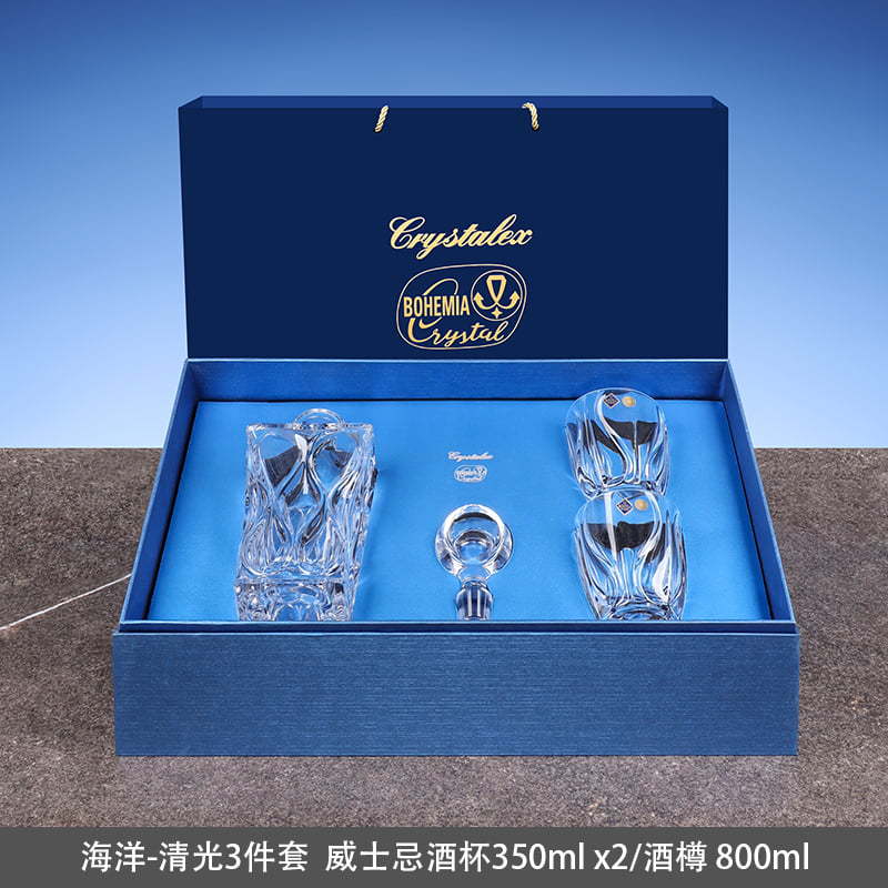 Taza de whisky de cristal de alta gama importada de la República Checa, botellas de vino de regalo de casa, vinos de vino extranjero, vinos de vino, caja de regalo