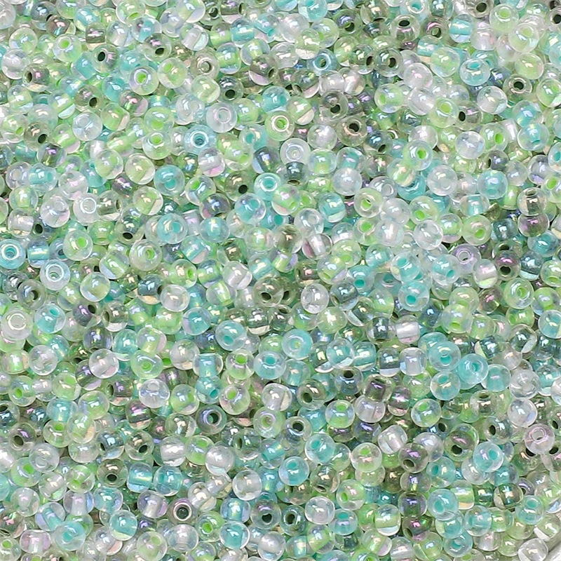 2 - 4mm accesorios de collar de pulsera caseros DIY hechos a mano con cuentas de arroz de núcleo teñido de cuentas de color mágico súper excelente