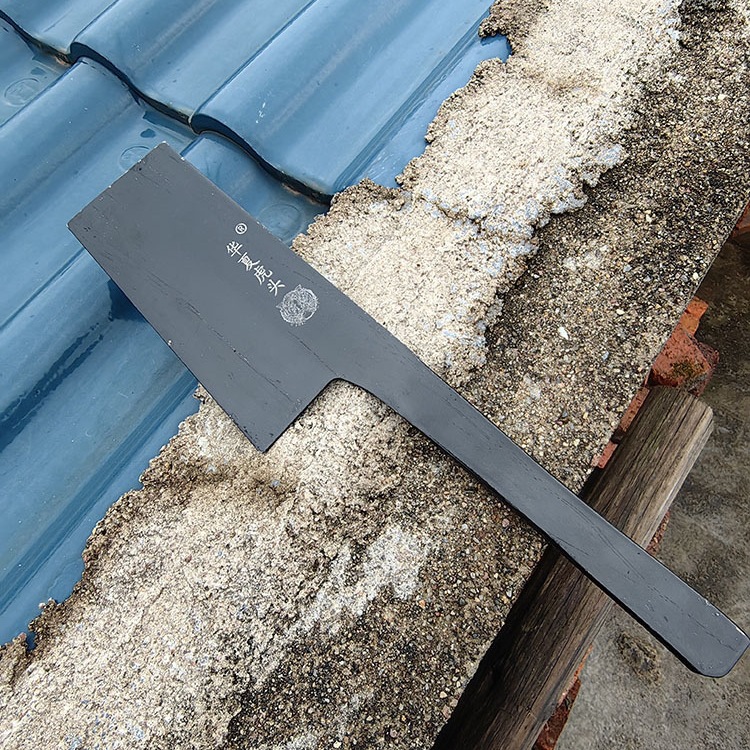 Cuchillo de ladrillo de acero de prensado de un solo lado cuchillo de ladrillo de pared cuchillo multifuncional ladrillo de corte grueso mango de arco circular