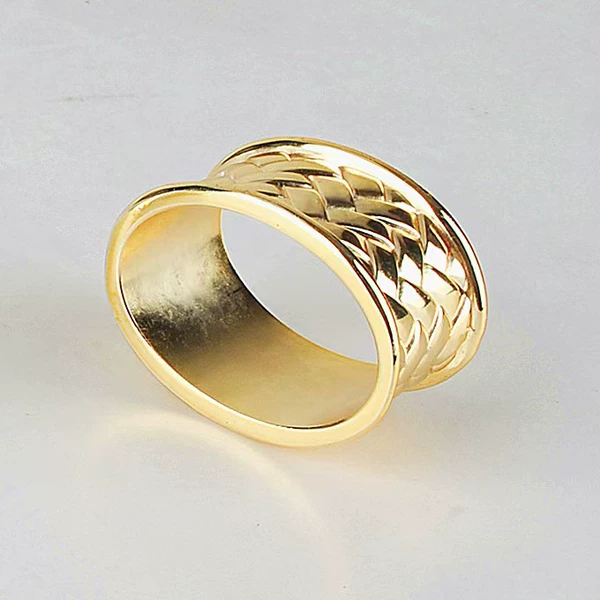 79# alloy egg-shaped webbing full gold scarf circle
