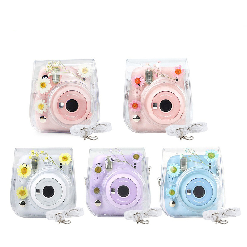 Suitable for Fuji Instant Camera Mini13/12/11/9/8 Camera Bag, Transparent Daisy and Starry Sky Camera Storage Bag Suitable for Fuji Instant Camera Mini13/12/11/9/8 Camera Bag, Transparent Daisy and Starry Sky Camera Storage Bag