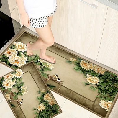 Cross-Border Dropshipping Technology Prague Soft Leather Floor Mats Kitchen Carpets Bathroom Door Bathroom Mats Thickened Foot Mats (Avtomobil döşəmə paspasları) - qysc-126-4060cm