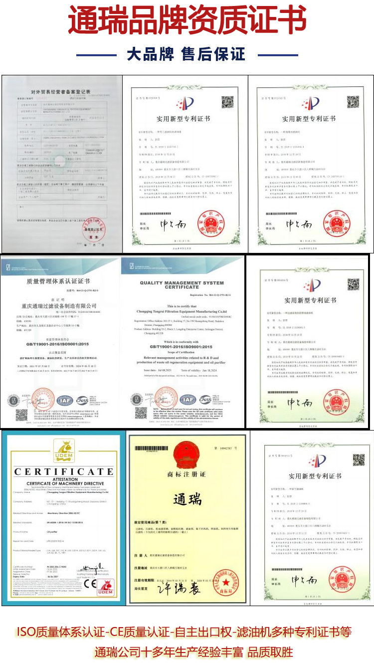 品牌资质证书罗列