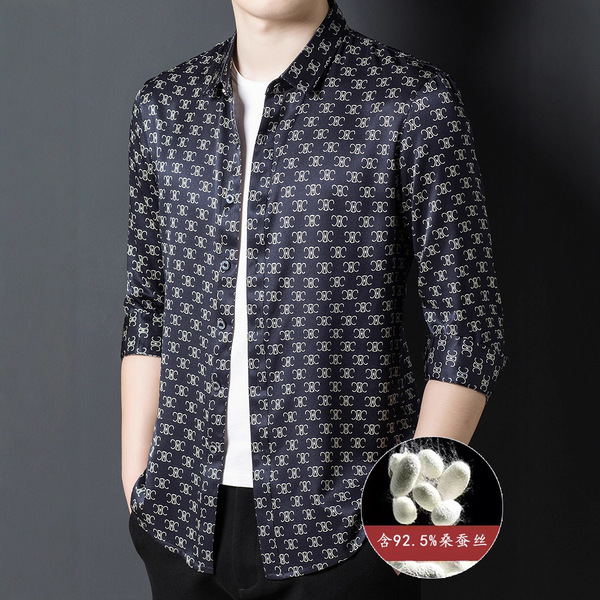 Silk autumn shirt for leisure