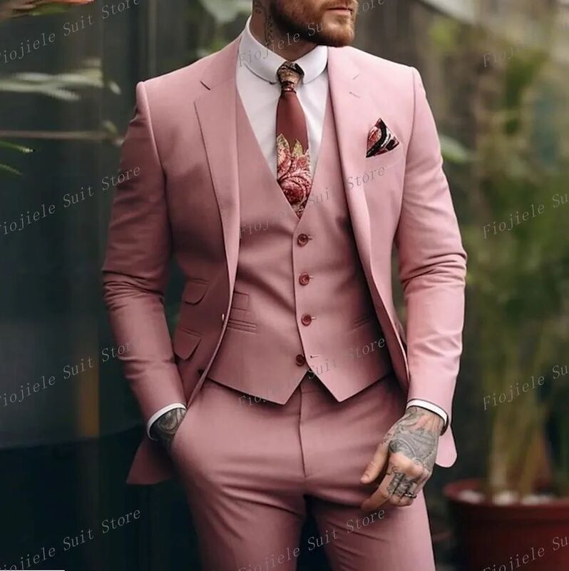African Cross-Border Men's Suit Slim Fit Three-Piece Wedding Groom Tuxedo Suit Prom Suit