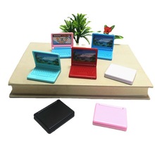 4.3CM仿真微缩电脑可折叠手提笔记本电脑模型玩具沙盘摆件多色装