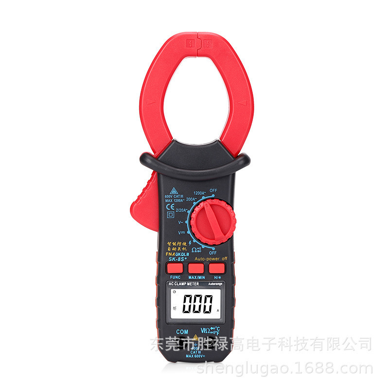 厂家现货1000A数字钳形万用表智能钳流表数显万能表防烧背光报警