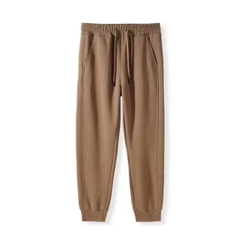 Autumn solid trousers, 320 gram, elastic waist, drawstring