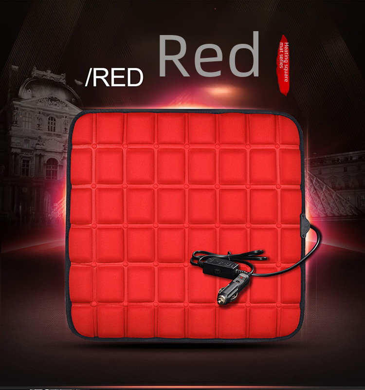 Cross-border square heating small square cushion car seat cushion single seat wholesale winter seat cushion interior accessories jewelry heating pad
