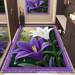 新しい 3D ビジュアル立体花珪藻泥リビングルームバスルームコーヒーテーブル出窓ノンスリップ吸収性フロアマットカーペット卸売