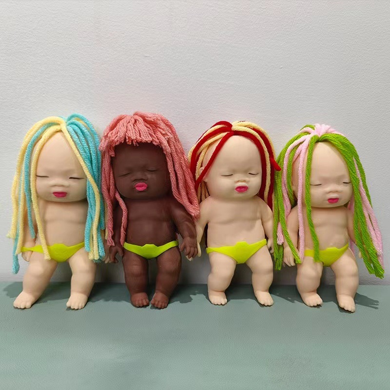 Muñeca de celebridad de Internet, pegamento suave TPR, arena, rebote lento, juguete de descompresión con bomba Q pellizcada, muñecas de la casa, explosión transfronteriza