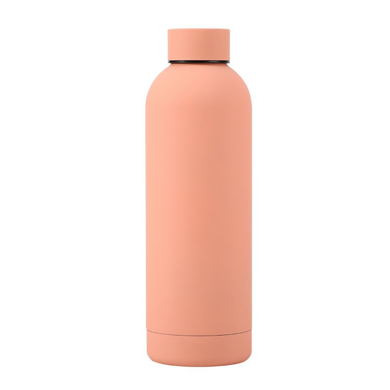 Botella de goma transfronteriza de color sólido 304 taza de aislamiento de acero inoxidable portátil al aire libre hervidor deportivo