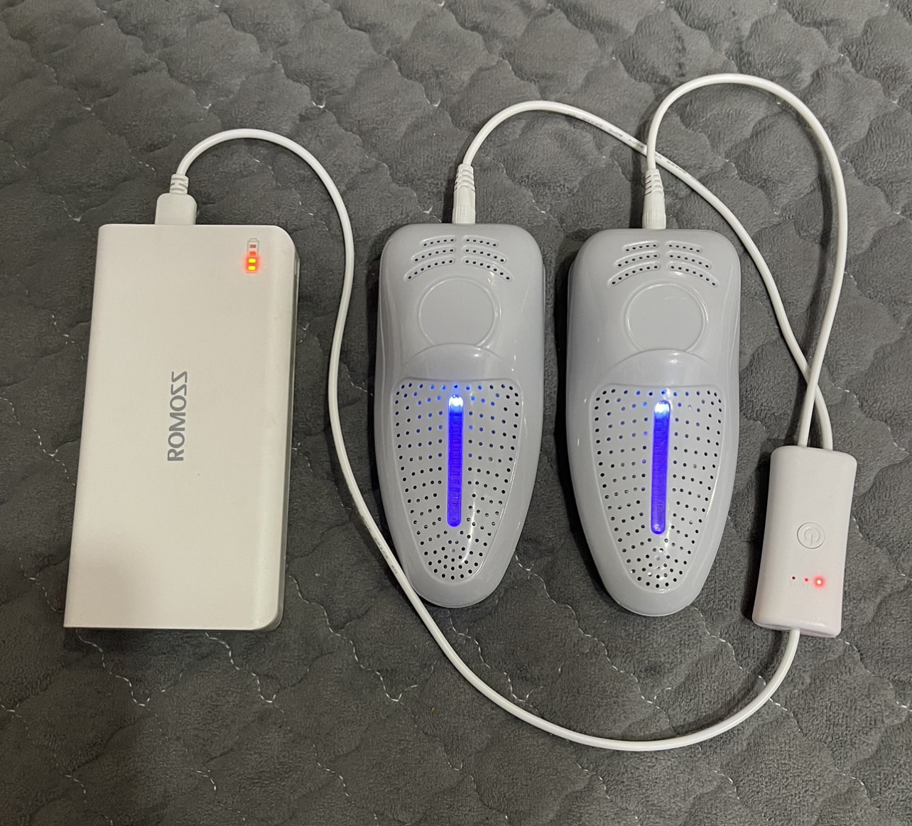 USB 밝은 회색 타이머 보라색 표시등