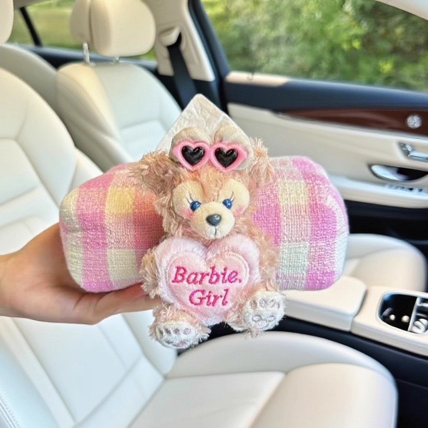 Shelliemay Cute Car Tissue Box Bag Car Armrest Box Strap Tissue Box Car Interior Decoration New Car Gift