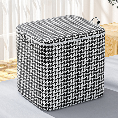 Houndstooth storage bag thickened household large-capacity clothes quilt moisture-proof and dust-proof foldable moving packing bag