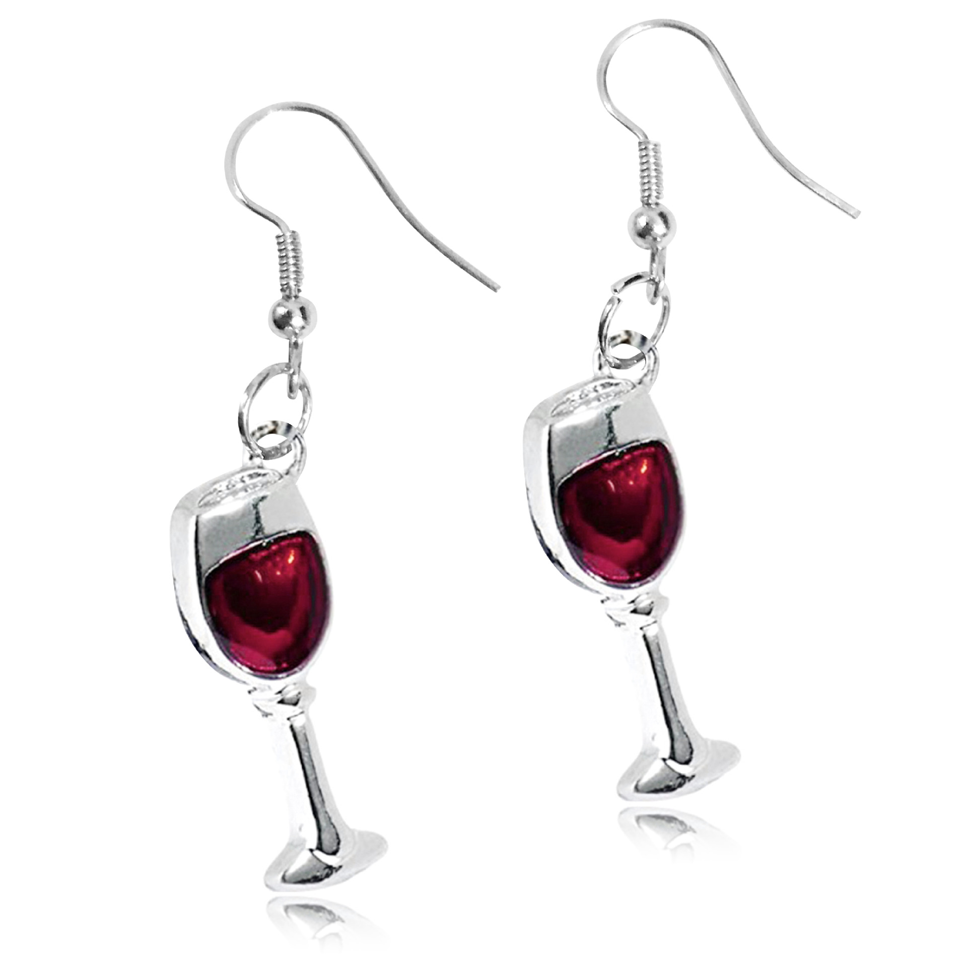 Creative AliExpress cross-border European and American red wine glass earrings jewelry red wine bottle female earrings Christmas banquet wedding