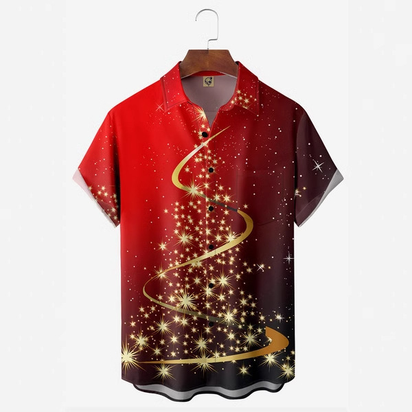 7-13-2023 Creative 3D Digital Printing Moisture-wicking Trend Loose Short-sleeved Shirt Men's Top E306