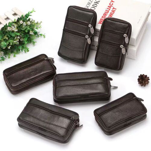 Cowhide mobile phone bag waist bag men's belt mobile phone bag 67-inch genuine leather mobile phone case for elderly people working on the construction site hanging on the waist