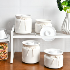 Japanese sealed pickle jar, household ceramic jar, salted vegetable pickle jar, sealed storage box, Japanese lard jar