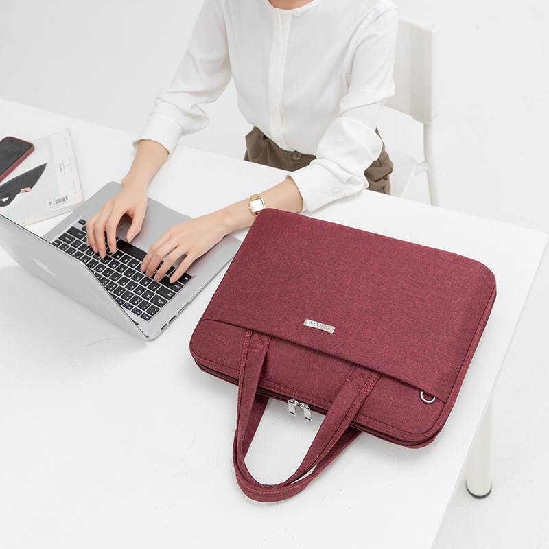 Briefcase Women's Professional Work Portable Business A4 File Bag Fashionable Large Capacity High-end Laptop Bag