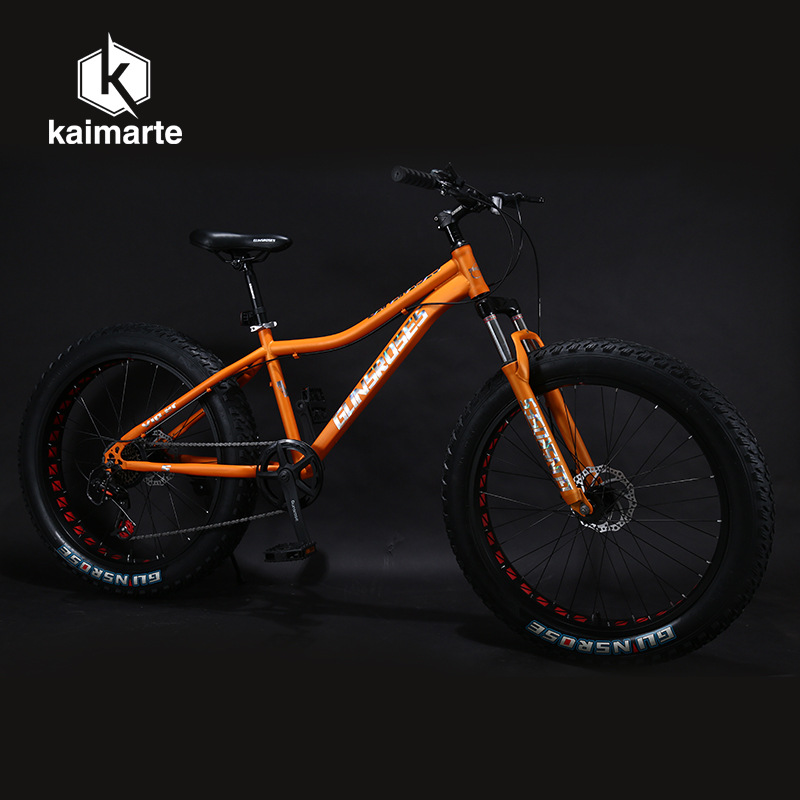 Venta al por mayor de hombres y mujeres de 26 pulgadas de nieve engrosada neumático gordo bicicleta de montaña de velocidad variable amortiguador todoterreno ATV estudiante adulto