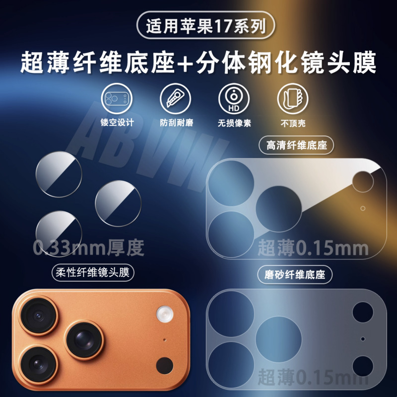 Apple 17Promax Base Lens Film Air Frosted Camera Protective Film Iphone17 Back Film Camera Film