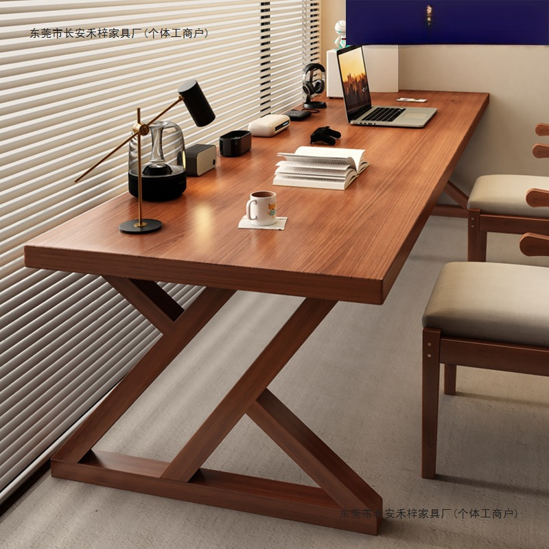 Solid Wood Desk Student Home Computer Desk to Living Room Large Board Table Bedroom Double Rectangular Workbench Table